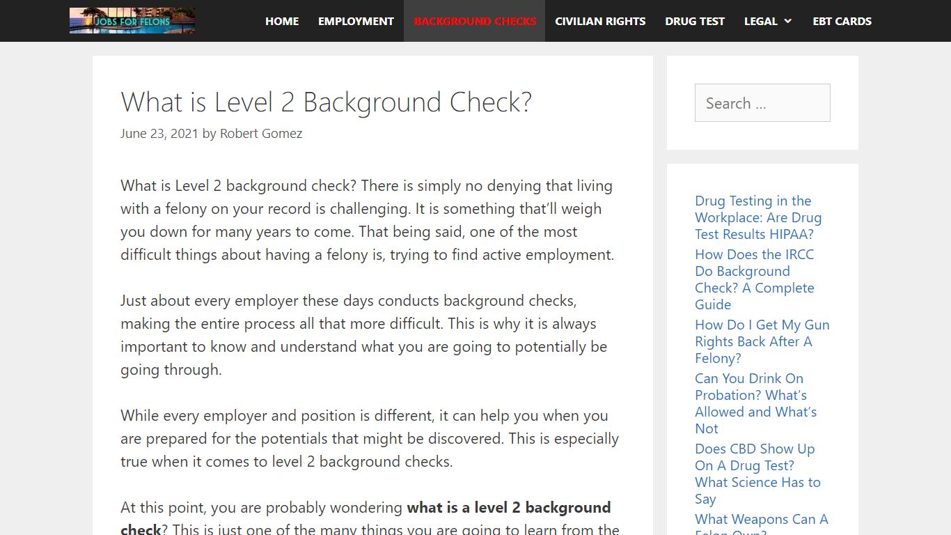 Level 2 Background Check - What does it Consist of?