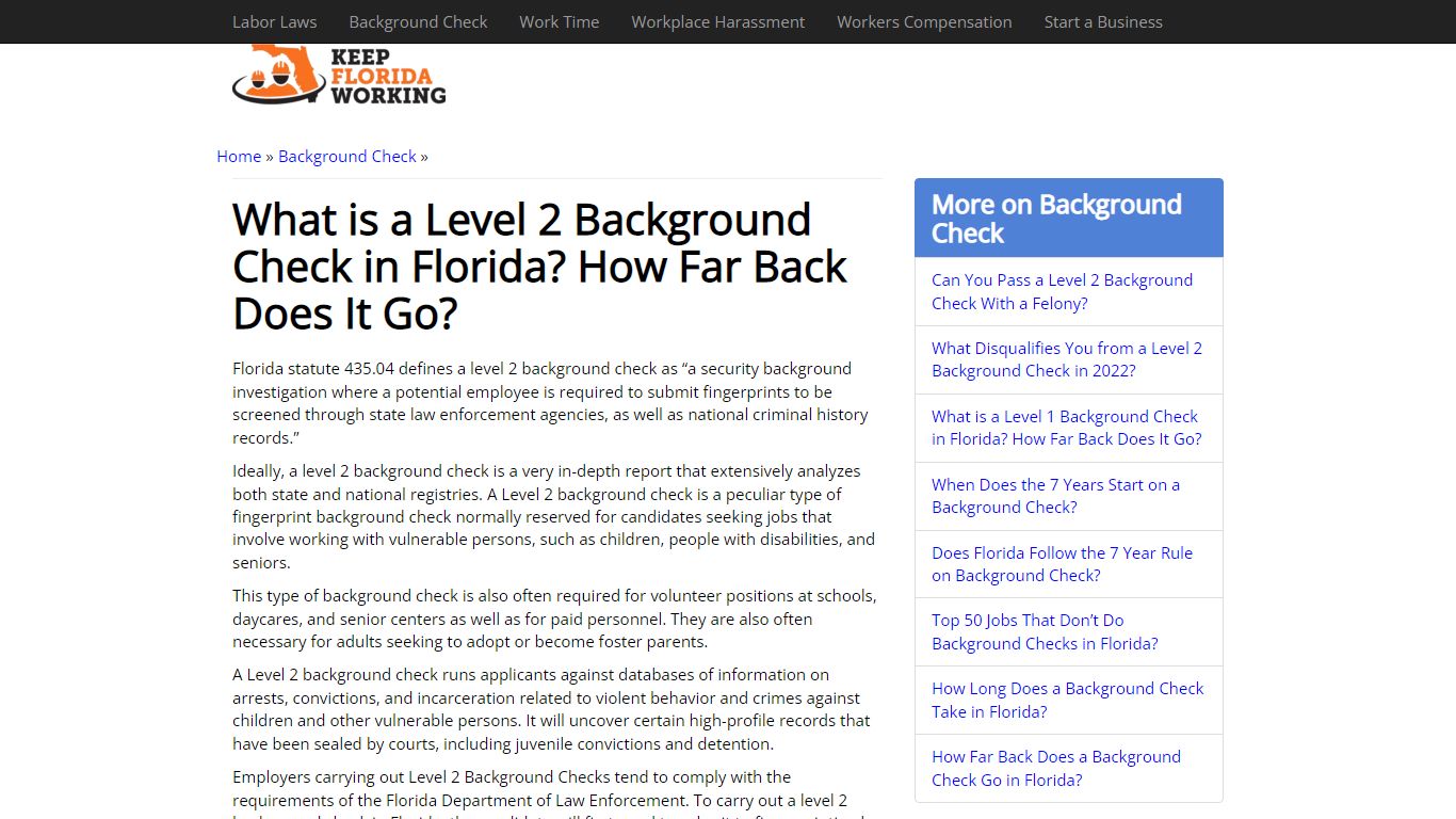 What is a Level 2 Background Check in Florida? How Far Back Does It Go?