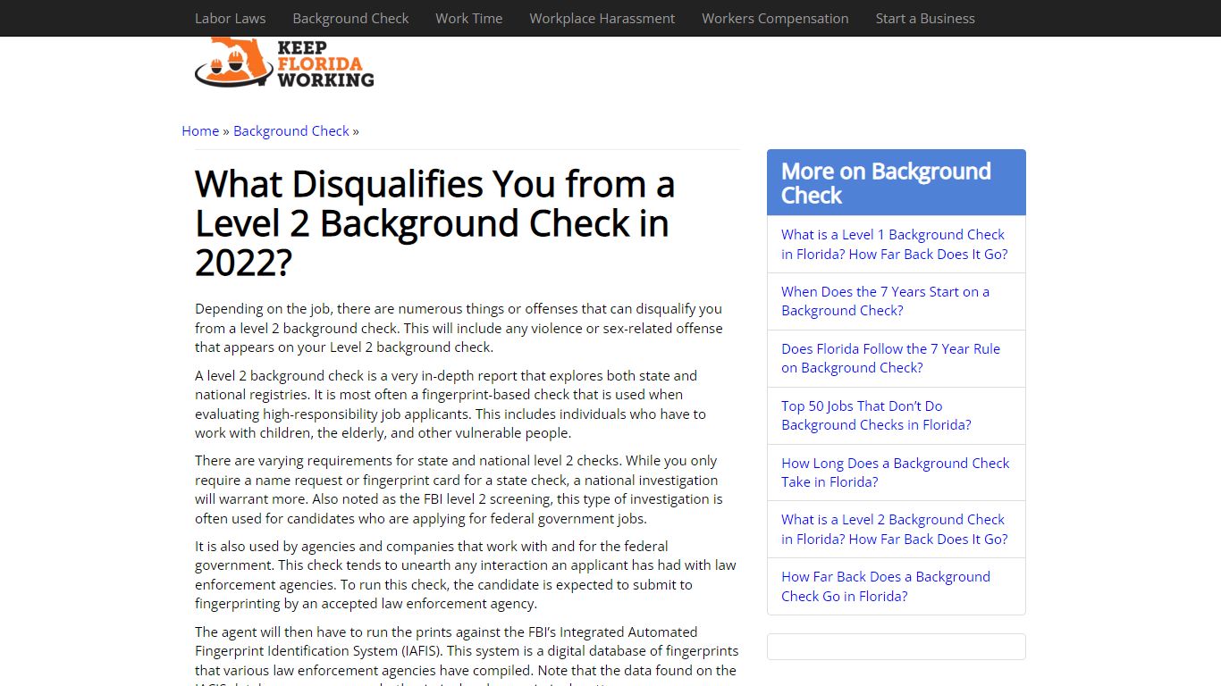 What Disqualifies You from a Level 2 Background Check in 2022?